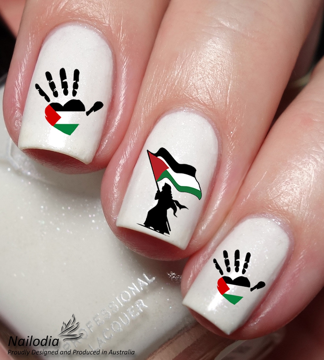 I Love Palestine Nail Art Decal Sticker - Etsy