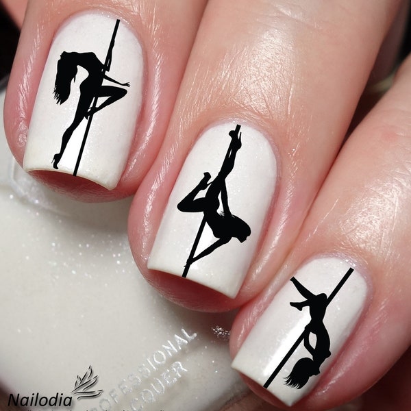 Pole Dance Nail Art Decal Sticker