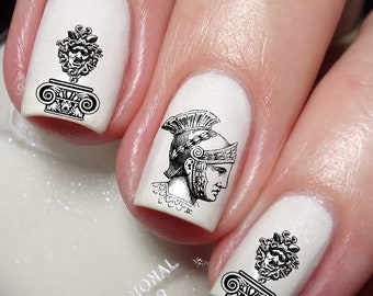 Ancient Roman Warrior Nail Art Decal Sticker