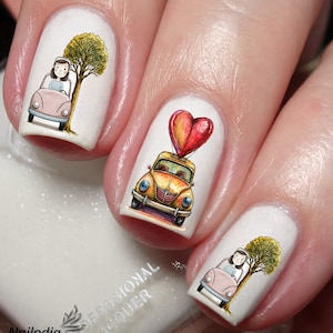 Vintage Antique Car Nail Art Decal Sticker