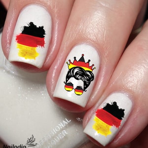 I Love Germany Nail Art Decal Sticker