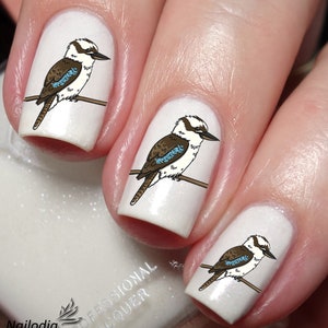 Cute Kookaburra Bird Nail Art Decal Sticker