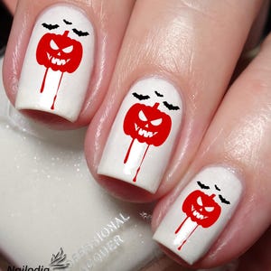 Calcomanía para uñas con diseño de disfraz de fiesta de Halloween