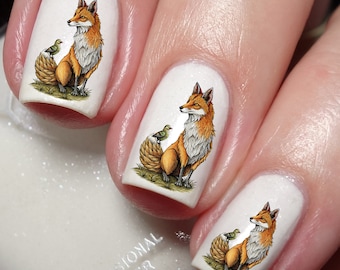 Psychedelic Fox Nail Art Decal Sticker