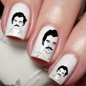 Pablo Escobar Nail Art Decal Sticker