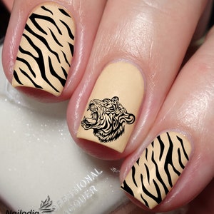 Tiger Nail Art Decal Sticker