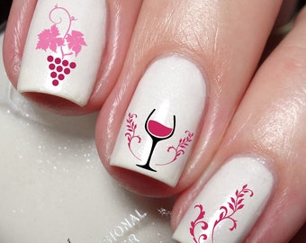 Wine Vinery Lovers Nail Art Decal Sticker