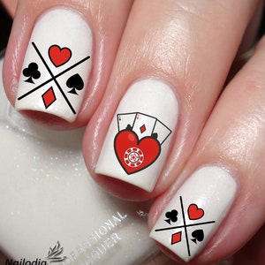 Poker Players Nail Art Decal Sticker