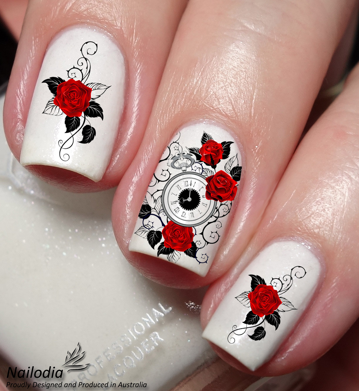Rose Lady Nail Art Decal Sticker