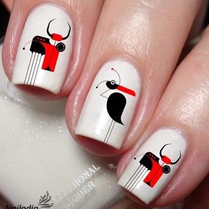 Abstract Animals Nail Art Decal Sticker