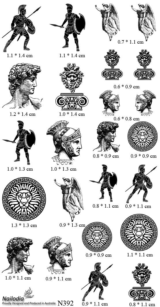 Ancient Roman Warrior Nail Art Decal Sticker - Etsy