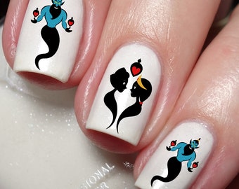 Genies in Love Nail Art Decal Sticker