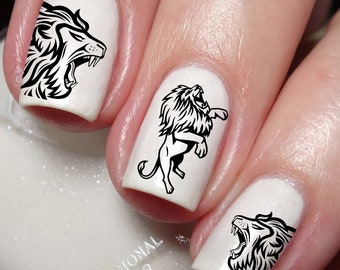 Lion Nail Art Decal Sticker Water Transfer Slider