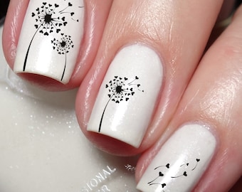 Dandelion Flower Nail Art Decal Sticker