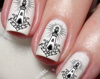 Sticker nail art phare