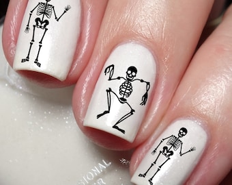 Skeleton Nail Art Decal Sticker