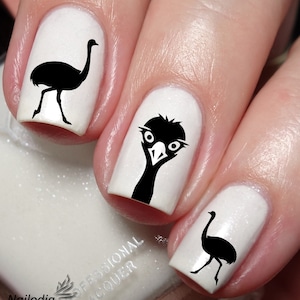 Emu Aussie Bird Nail Art Decal Sticker