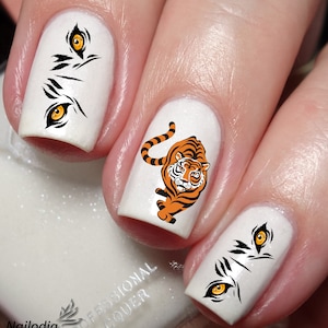 Tiger Eye Claw Nail Art Decal Sticker