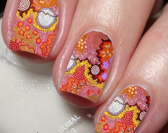 Australian Aboriginals Indigenous Painting Nail Art Decal Sticker