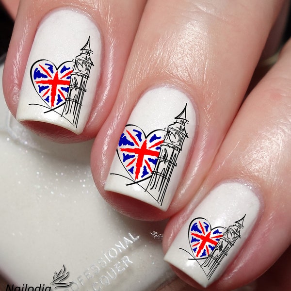 Sticker I love London Nail Art Sticker