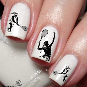 Tennis Player Nail Art Decal Sticker
