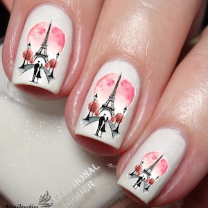 Love in Paris Nail Art Decal Sticker