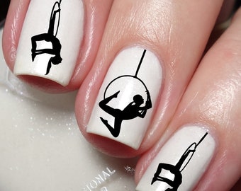 Aerial Hoop Lyra Nail Art Decal Sticker