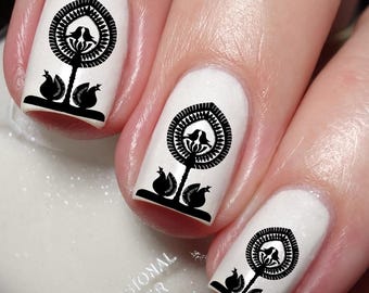 Birds and Girls Nail Art Decal Sticker