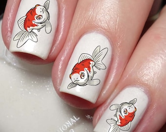 Goldfish Koi Nail Art Decal Sticker