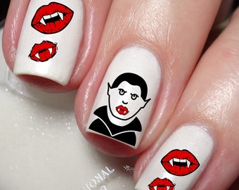 Vampire Dracula Set Nail Art Decal Sticker