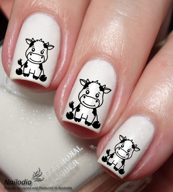 Cow Kuh Collection Nagelkunst-Abziehbilder - Nagelaufkleber Mit Kuh-Motiven Für Kreative Nail Art