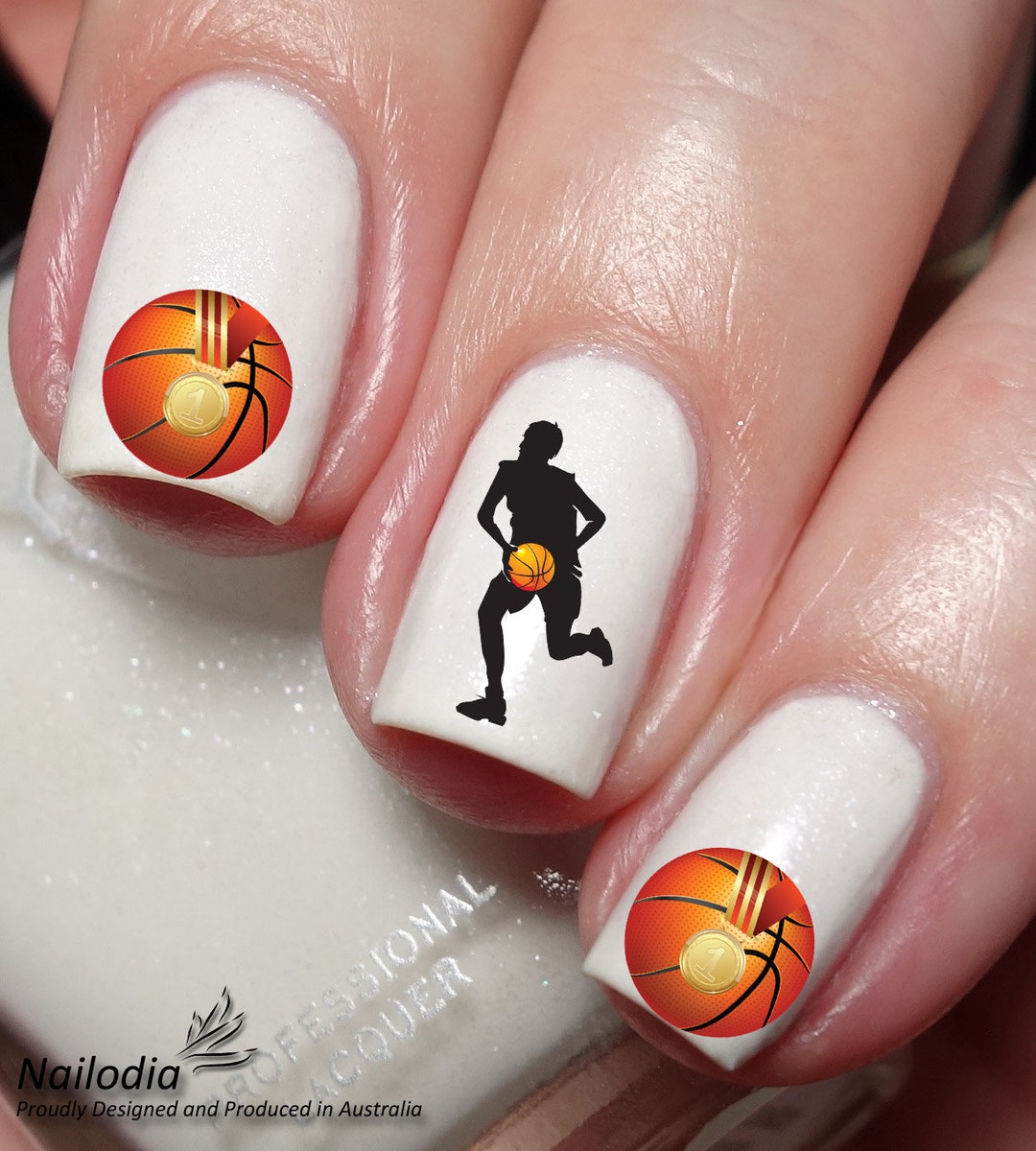 Basketball Nail Art Decal Sticker Etsy