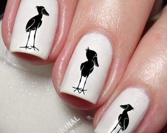 Shoebill Bird Nail Art Decal Sticker