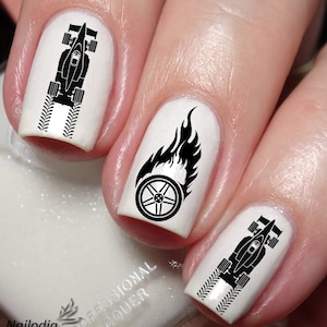 Racing Car formula Nail Art Decal Sticker