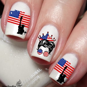 USA Independence day 4th July Nail Art Decal Sticker