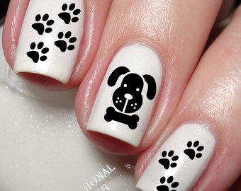 Dog Paw Pet Lovers Nail Art Decal Sticker