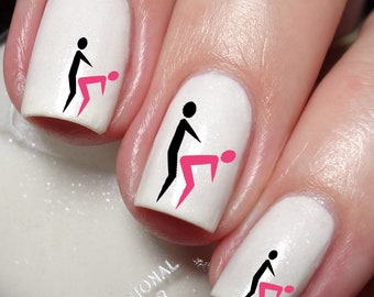 Funny Sex Pose Nail Art Decal Sticker