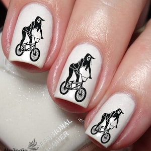 BMX Racing Nail Art Decal Sticker