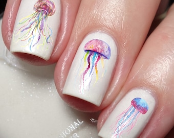 Jellyfish Nail Art Decal Sticker
