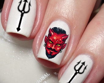 Lucifer Satan Nail Art Decal Sticker