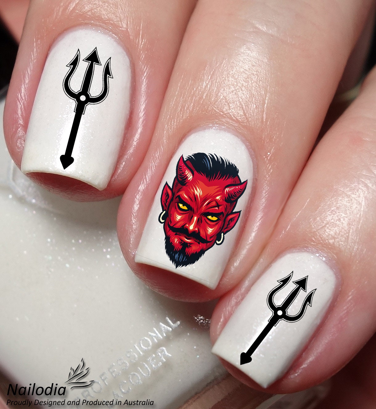 Gelic' nail art: 31DC2013 Day 22; Devil's funky french | Nail art for  beginners, Nail art, Lexi nails