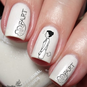 Funny Don&#39;t Fart Nail Art Decal Sticker