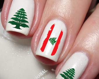 I Love Lebanon Nail Art Decal Sticker