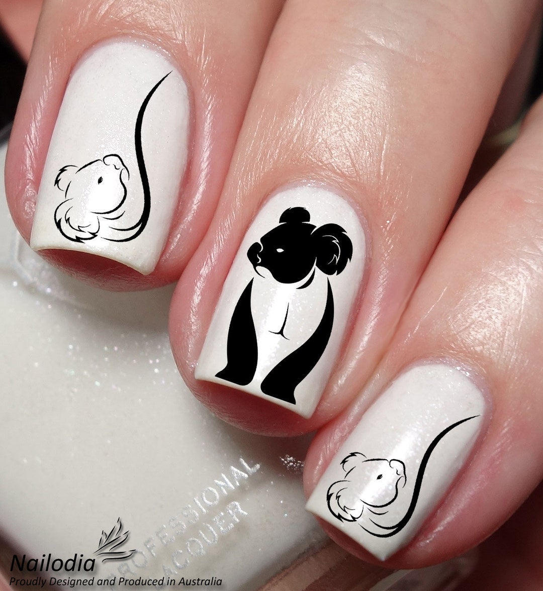 Cute Koala Nail Art Decal Sticker Etsy