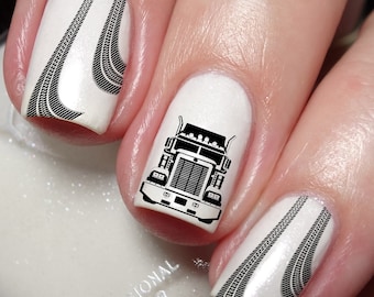 Truck and Truckies Nail Art Decal Sticker
