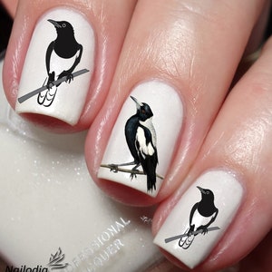 Magpie Nail Art Decal Sticker
