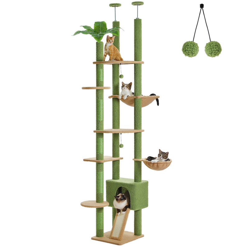 Premium High Quality Cat Tower, Cactus Cat Tree Tower, Adjustable Multi