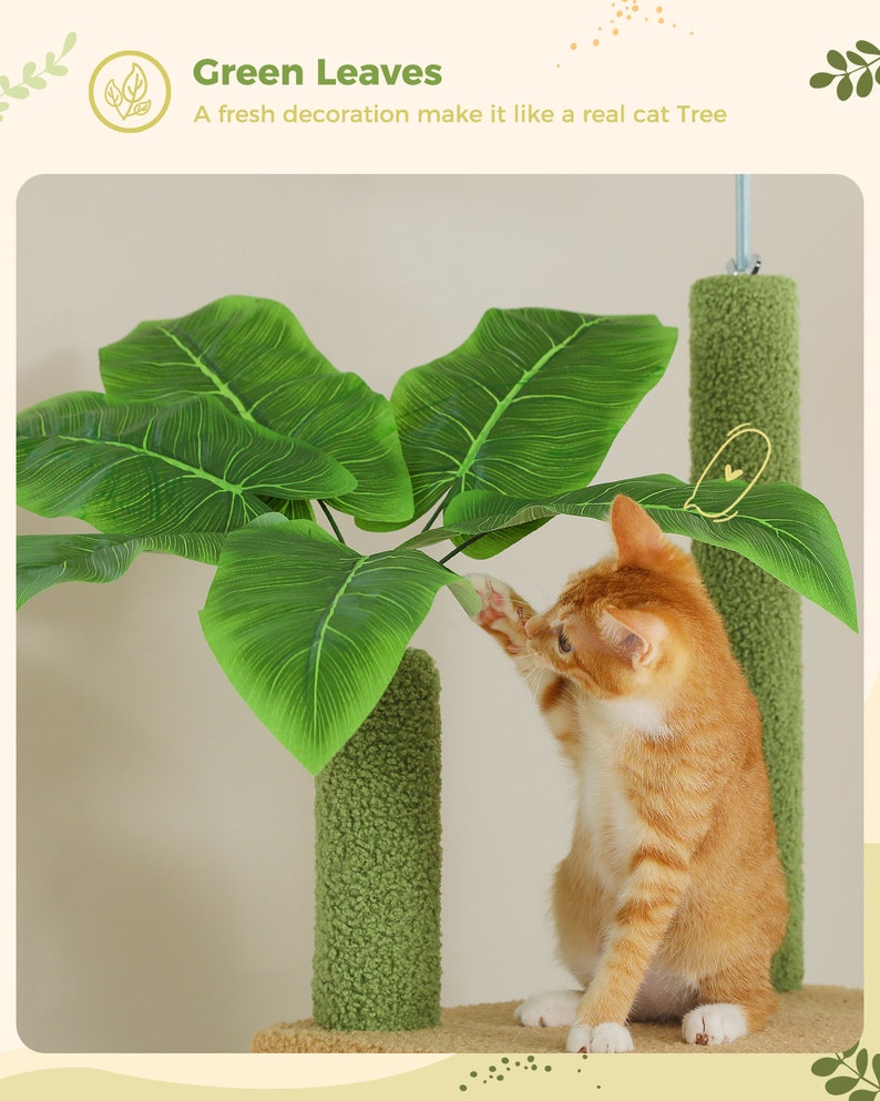Premium High Quality Cat Tower, Cactus Cat Tree Tower, Adjustable Multi