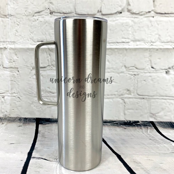 Blank 20oz 30oz Skinny Straight w/Handle Stainless Steel Tumbler Cup