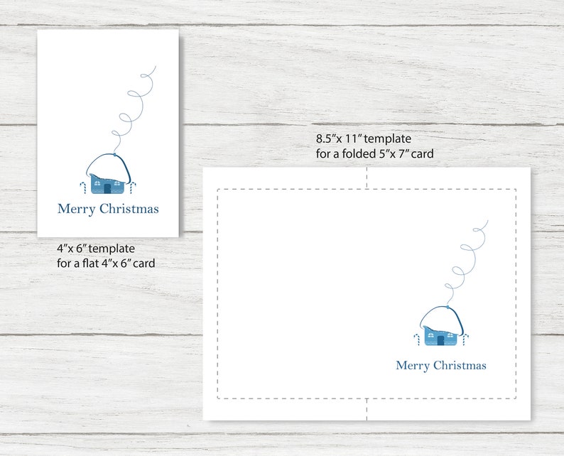 Merry Christmas Cards - Printable Card- Instant Download - Digital ...